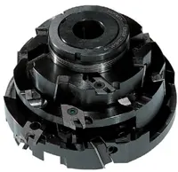 WPL Profilfräsersatz für Aussentüren mit Doppelfalz, D=200mm, SB=120mm, BO=30(-40)mm, Z2+2
