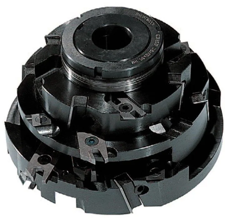 WPL Profilfräsersatz für Aussentüren mit Doppelfalz, D=200mm, SB=120mm, BO=30(-40)mm, Z2+2