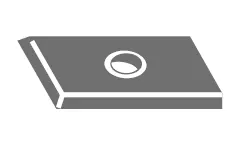 HW Wendeplatte für Aussentüre, 30x12x1.5mm