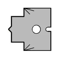 HW Profilmesser, 20x22x2mm, zu Kantengetriebefräser 2