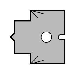 HW Profilmesser, 20x22x2mm, zu Kantengetriebefräser 2