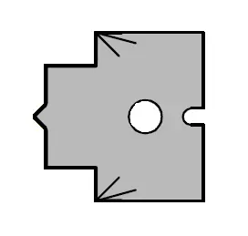 HW Profilmesser, 16x25x2mm, zu Kantengetriebefräser A