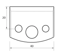 HS Profilmesser, 40mm, Nr. 000