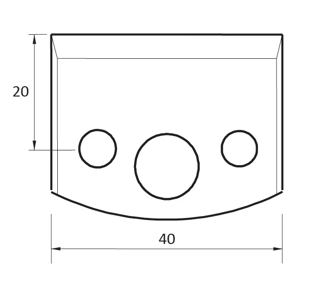 HW Profilmesser, 40mm, Nr. 000