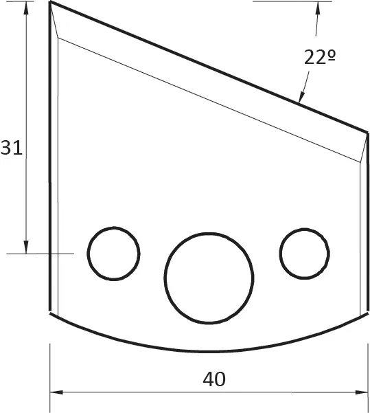 HW Profilmesser, 40mm, Nr. 001