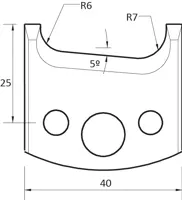HW Profilmesser, 40mm, Nr. 002