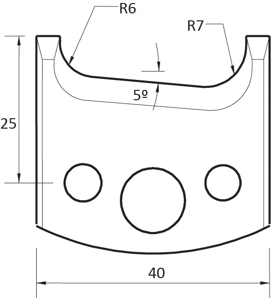 HW Profilmesser, 40mm, Nr. 002