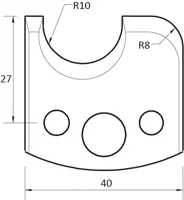 HW Profilmesser, 40mm, Nr. 004
