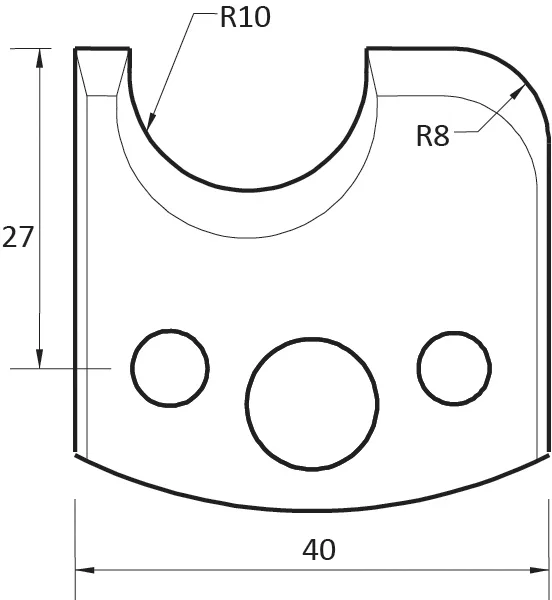 HW Profilmesser, 40mm, Nr. 004