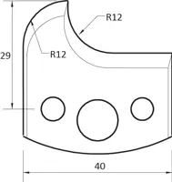 HW Profilmesser, 40mm, Nr. 005