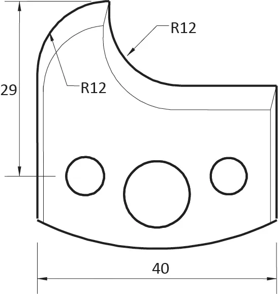 HW Profilmesser, 40mm, Nr. 005