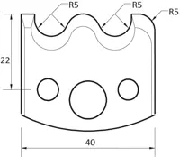HW Profilmesser, 40mm, Nr. 006