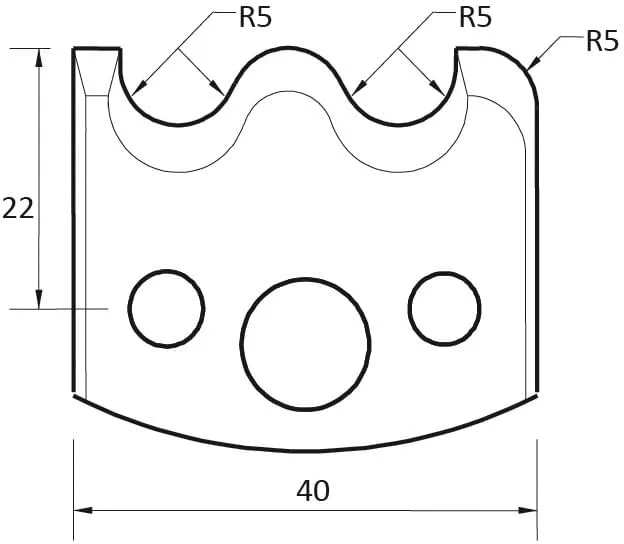HW Profilmesser, 40mm, Nr. 006