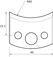 HS Profilmesser, 40mm, Nr. 008