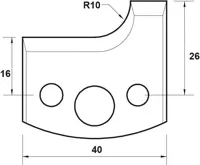 HS Profilmesser, 40mm, Nr. 013