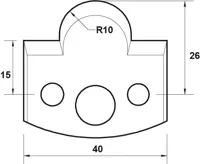 HS Profilmesser, 40mm, Nr. 014