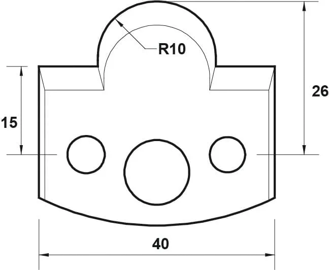 HS Profilmesser, 40mm, Nr. 014