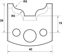 HS Profilmesser, 40mm, Nr. 025