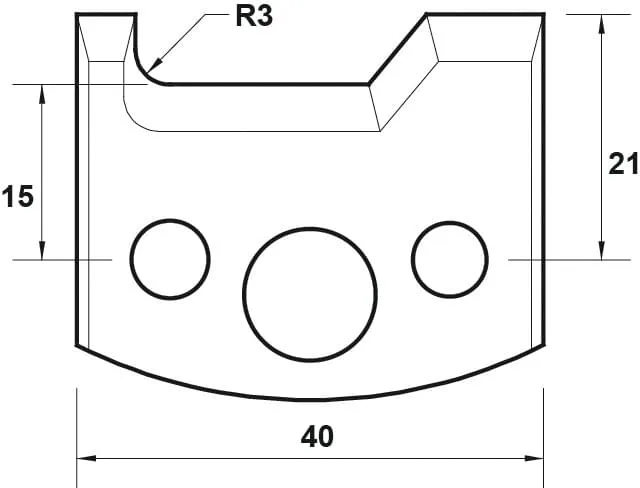 HS Profilmesser, 40mm, Nr. 032