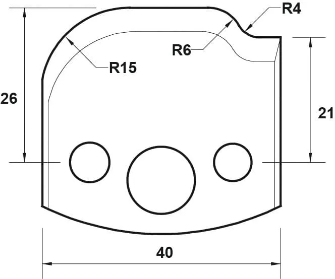 HS Profilmesser, 40mm, Nr. 047