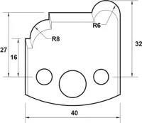 HS Profilmesser, 40mm, Nr. 053