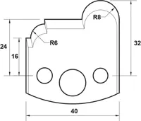 HS Profilmesser, 40mm, Nr. 054