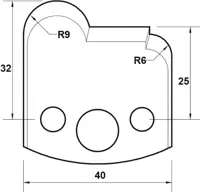 HS Profilmesser, 40mm, Nr. 055