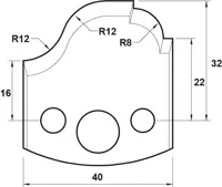 HS Profilmesser, 40mm, Nr. 061