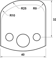 HS Profilmesser, 40mm, Nr. 062
