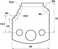 HS Profilmesser, 40mm, Nr. 079