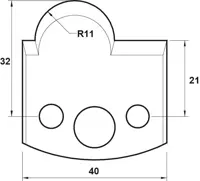 HS Profilmesser, 40mm, Nr. 093