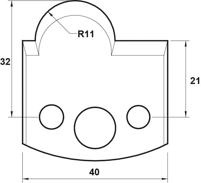 HS Profilmesser, 40mm, Nr. 093
