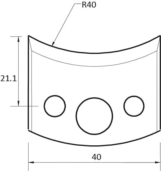 HW Profilmesser, 40mm, Nr. 008