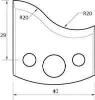 HW Profilmesser, 40mm, Nr. 009