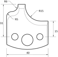 HW Profilmesser, 40mm, Nr. 011