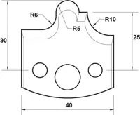 HW Profilmesser, 40mm, Nr. 012