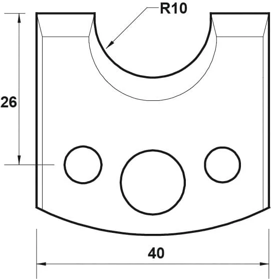 HW Profilmesser, 40mm, Nr. 015