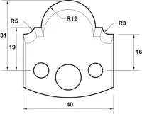 HW Profilmesser, 40mm, Nr. 018