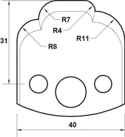 HW Profilmesser, 40mm, Nr. 023
