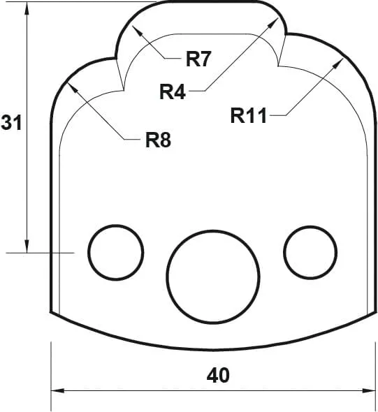 HW Profilmesser, 40mm, Nr. 023