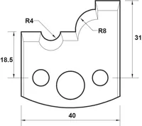 HW Profilmesser, 40mm, Nr. 024