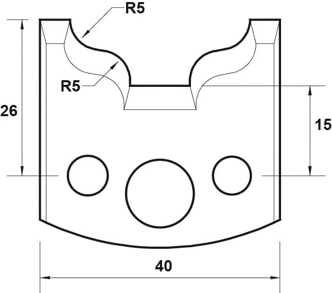 HW Profilmesser, 40mm, Nr. 025