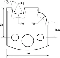HW Profilmesser, 40mm, Nr. 026