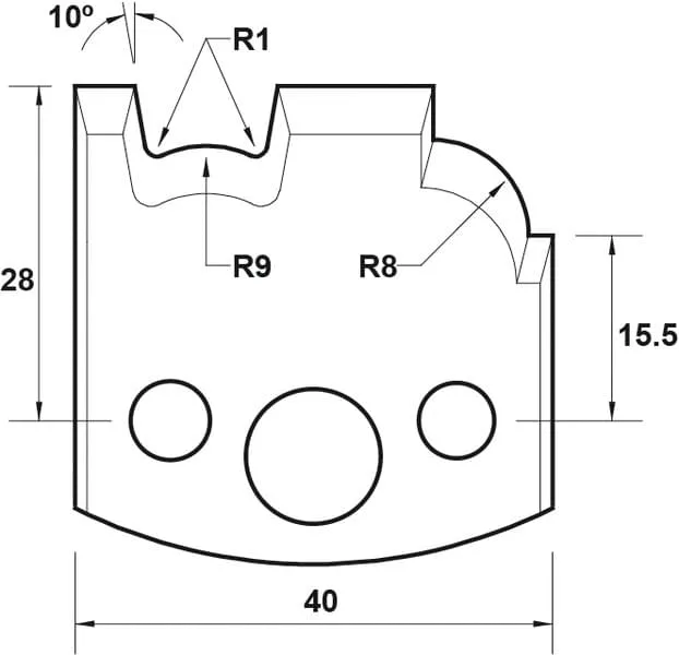 HW Profilmesser, 40mm, Nr. 026