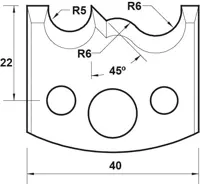 HW Profilmesser, 40mm, Nr. 029