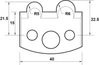 HW Profilmesser, 40mm, Nr. 030