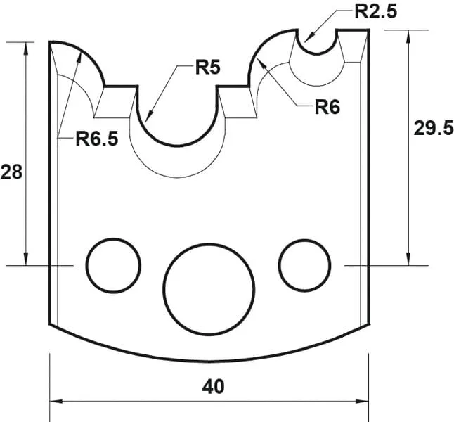 HW Profilmesser, 40mm, Nr. 036
