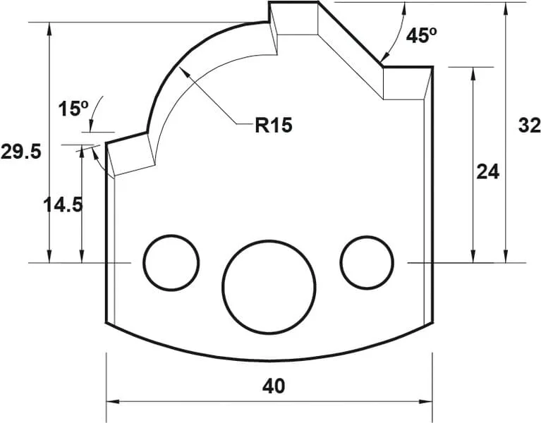 HW Profilmesser, 40mm, Nr. 037