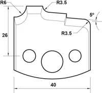HW Profilmesser, 40mm, Nr. 039