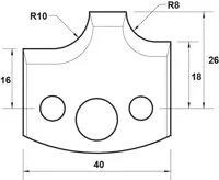 HW Profilmesser, 40mm, Nr. 040